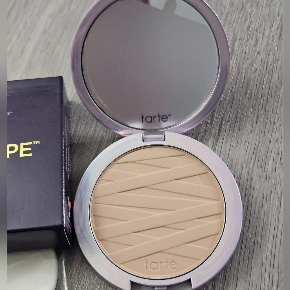 TARTE FACE TAPE Pressed Powder In Fair Light Beige 16B 8.3g NEW IN BOX W PUFF - Picture 6 of 16